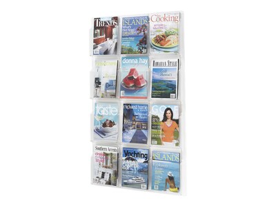 Safco Magazine Holder, 49" x 30", Clear Plastic (5602 CL)