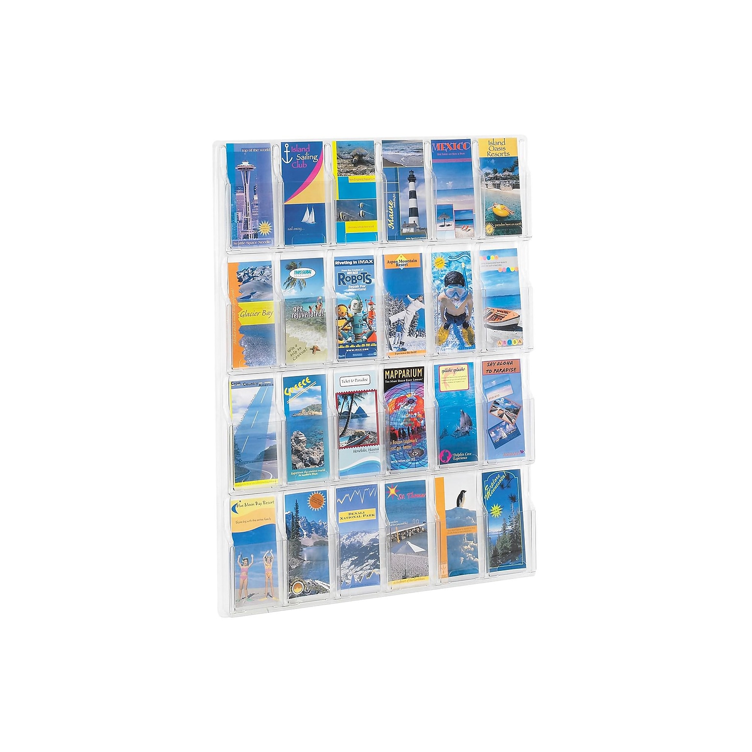 Safco Brochure Holder, 41 x 30, Clear Plastic (5601CL)