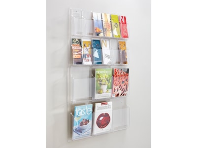 Safco Magazine Holder, 45" x 30", Clear Plastic (5600CL)