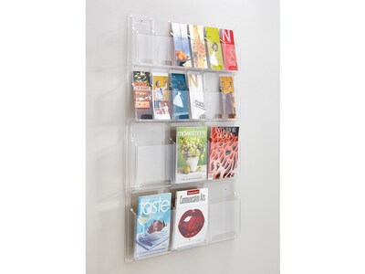 Safco Magazine Holder, 45 x 30, Clear Plastic (5600CL)