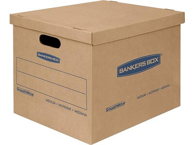 Photo 1 of Bankers Box Smoothmove 19" x 15.5" x 14.5" Classic Moving Boxes, Medium, 32 ECT, Kraft, 8/Carton (7717201)