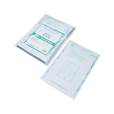 Quality Park Night Redi-Strip Deposit Bags, Opaque 100/Box (45228)
