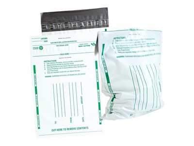 Quality Park Night Deposit Bags, Opaque White, 100/Box (QUA45224)