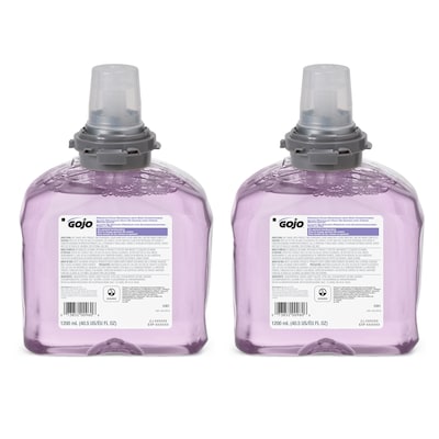 GOJO TFX Premium Foaming Hand Soap Refill, Cranberry Scent, 1200 mL, 2/Carton (5361-02)