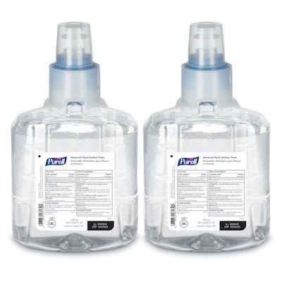 Purell® Advanced Foaming Hand Sanitizer Refill for LTX-12 Touch-Free Dispsr, 1200 mL, 2/CT (1905-02)
