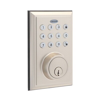 Honeywell Bluetooth Digital Deadbolt Door Lock, Satin Nickel (8812309S)