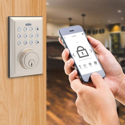 Honeywell Bluetooth Digital Deadbolt Door Lock, Satin Nickel (8812309S)