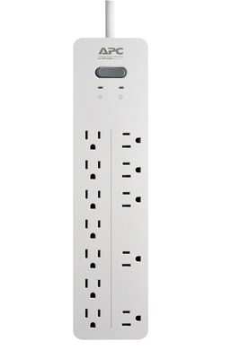 APC Home/Office SurgeArrest 12 Outlet Electronic Surge, 6 Cord, 2160 Joules (PH12W)