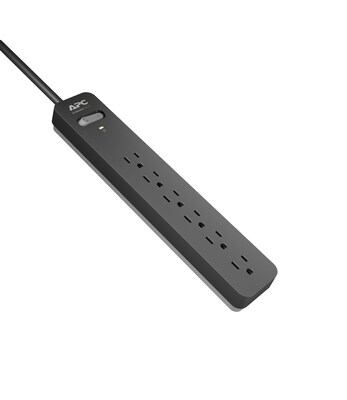 APC Essential Surgearrest 6 Outlet Electronic Surge, 25 Cord, 1080 Joules (PE625)