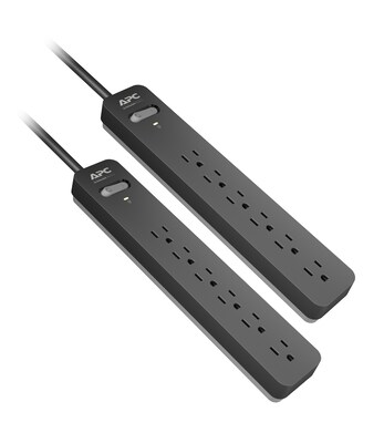 APC Essential Surgearrest 6 Outlet Electronic Surge, 3 Cord, 540 Joules (PE63DP)