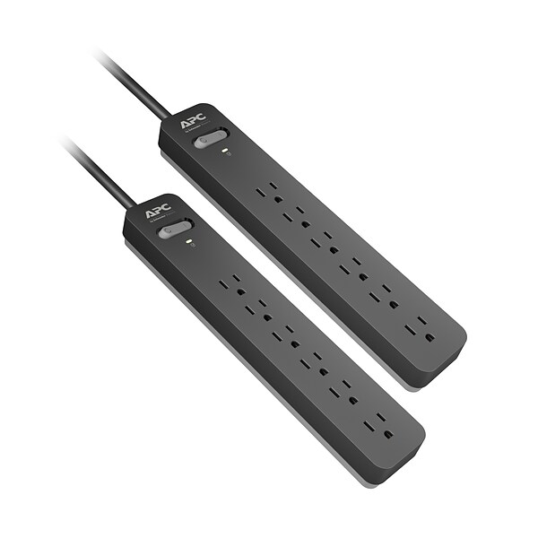APC Essential Surgearrest 6 Outlet Electronic Surge, 3 Cord, 540 Joules (PE63DP)