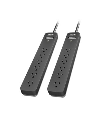 APC Essential Surgearrest 6 Outlet Electronic Surge, 3 Cord, 540 Joules (PE63DP)