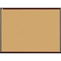 Quill Brand® Durable Cork Bulletin Board, Mahogany Frame, 4W x 3H (23690-CC)