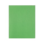Staples 2-Pocket Fasteners Folders, Green, 25/Box (50773/27541-CC)