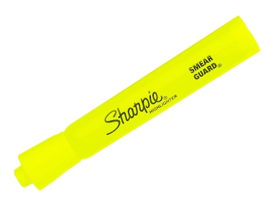 Sharpie 25025 Tank Highlighters Chisel Tip Fluorescent Yellow 12-Count