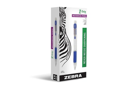 Zebra Z-Grip Mechanical Pencil, 0.7mm, #2 Medium Lead, Dozen (52420)