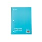 Staples 1-Subject Notebook, 8" x 10.5", College Ruled, 70 Sheets, Assorted Colors, Each (27498M)
