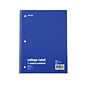 Staples 1-Subject Notebook, 8" x 10.5", College Ruled, 70 Sheets, Each (27498M)