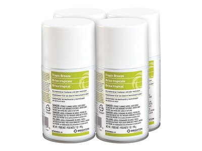 Brighton Professional™ Aerosol Refill Metered Air Freshener, Tropic Breeze, 7 Oz., 4/Ct (BPR50864-A)