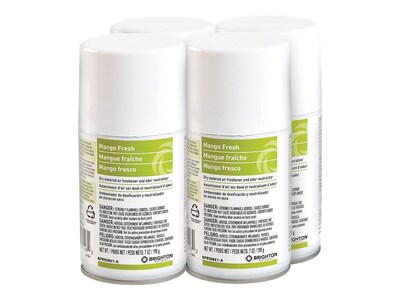 Brighton Professional™ Aerosol Refill Metered Air Freshener, Mango Fresh, 7 Oz., 4/Ct (BPR50861-A)