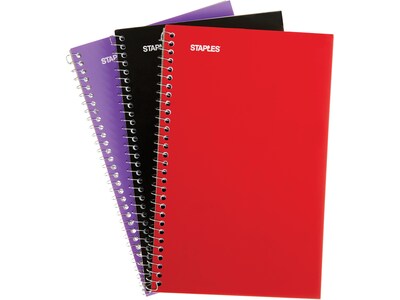 pack quill assorted ruled staples notebook subject sheets college