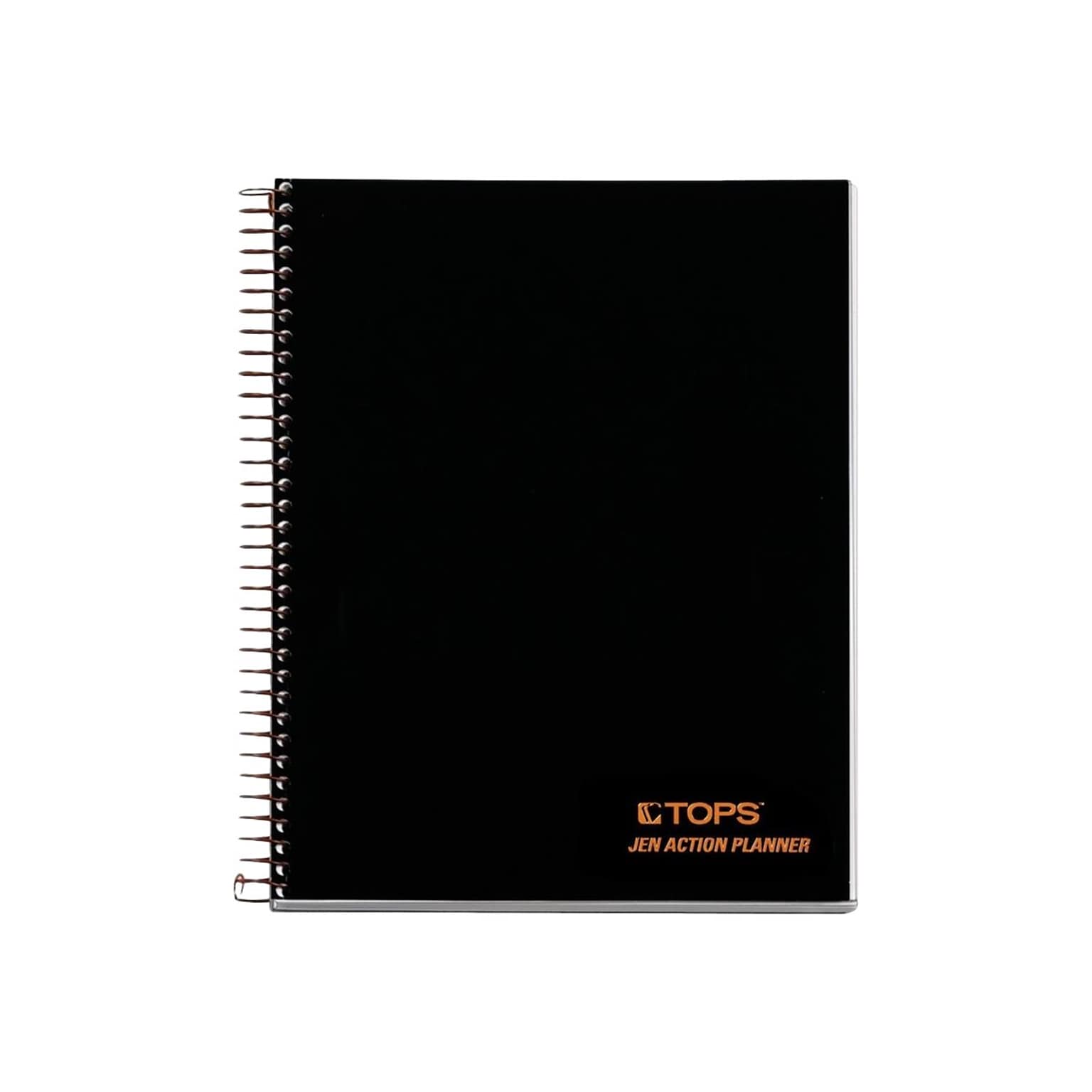 TOPS Jen Action Planner Subject Notebook, 6.73 x 8.5, Project Ruled, 100 Sheets, Black (TOP 63828)