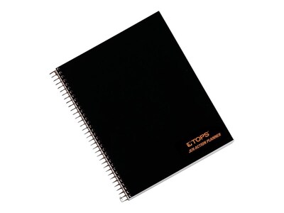 TOPS Jen Action Planner Subject Notebook, 6.73 x 8.5, Project Ruled, 100 Sheets, Black (TOP 63828)