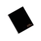 TOPS Jen Action Planner Subject Notebook, 6.73" x 8.5", Project Ruled, 100 Sheets, Black (TOP 63828)