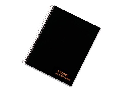 TOPS Jen Action Planner Subject Notebook, 6.73" x 8.5", Project Ruled, 100 Sheets, Black (TOP 63828)