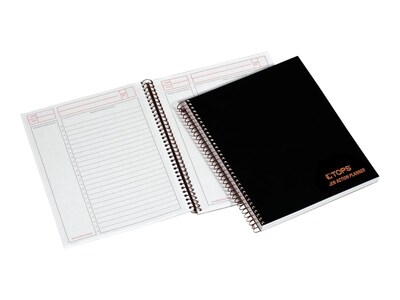 TOPS Jen Action Planner Subject Notebook, 6.73" x 8.5", Project Ruled, 100 Sheets, Black (TOP 63828)