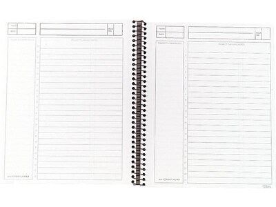 TOPS Jen Action Planner Subject Notebook, 6.73" x 8.5", Project Ruled, 100 Sheets, Black (TOP 63828)