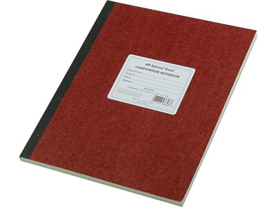 National Brand 1-Subject Computation Notebooks, 9.25 x 11.75, Quad, 75 Sheets, Brown (43648)