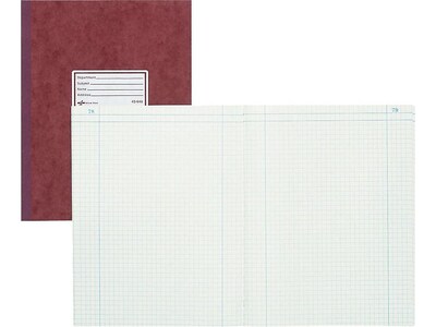 National Brand 1-Subject Computation Notebooks, 9.25" x 11.75", Quad, 75 Sheets, Brown (43648)