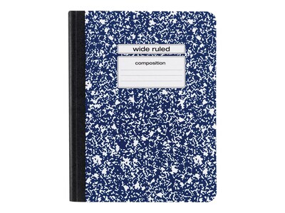 Staples® Composition Notebook, 9.75 x 7.5, Wide Ruled, 80 Sheets, Assorted Colors, 48/Carton (2070
