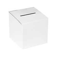 Staples Corrugated Cardboard Ballot Box, White (MBALLOT)