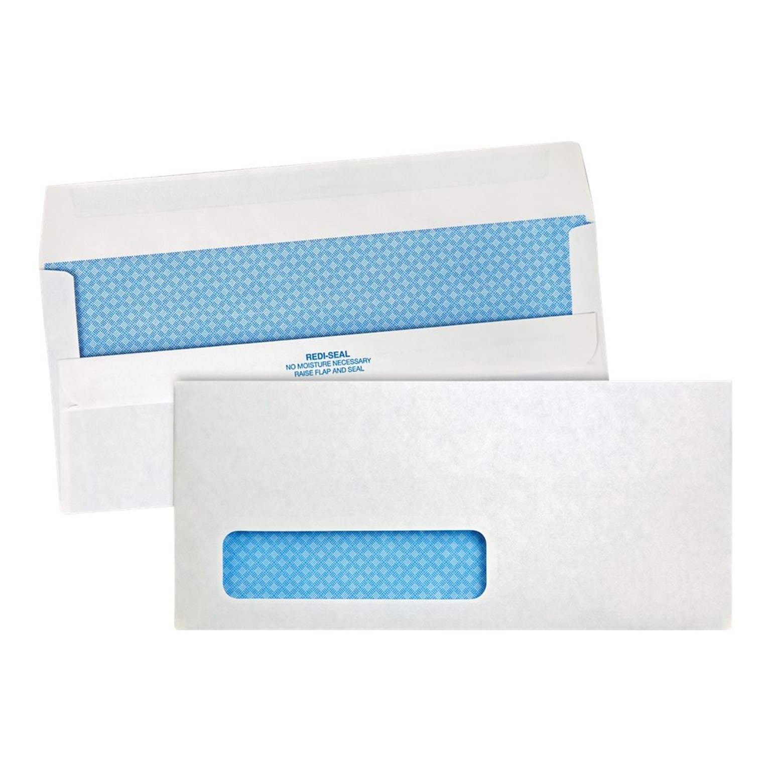 Quality Park Redi-Seal Security Tinted #10 Window Envelope, 4 1/8 x 9 1/2, White Wove, 500/Box (21418)