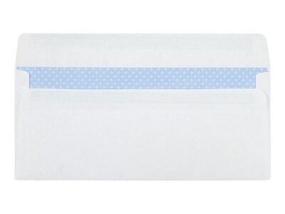 Quality Park Redi-Seal Security Tinted #10 Window Envelope, 4 1/8" x 9 1/2", White Wove, 500/Box (21418)