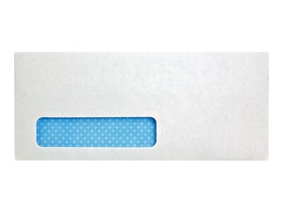 Quality Park Redi-Seal Security Tinted #10 Window Envelope, 4 1/8" x 9 1/2", White Wove, 500/Box (21418)