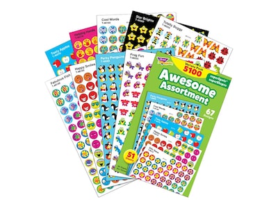 Trend superSpots & superShapes Awesome Assortment Stickers, Assorted, 5100/Pack (T-46826)