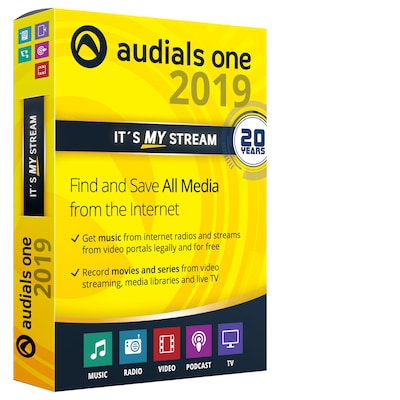 Avanquest Audials One 2019 for 1 User, Windows, Download (11222-E)