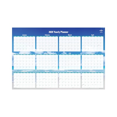2019-2020 Blue Sky 36 x 24 Laminated Calendar, ES Endless Summer (117914)