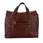 Mcklein Leather Roll Top Laptop Briefcase, Edgefield, Pebble Grain Calfskin Leather, Brown (88754)