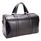 McKlein Carry-all Duffel, Kinzie, Top Grain Cowhide Leather, Black (88195)