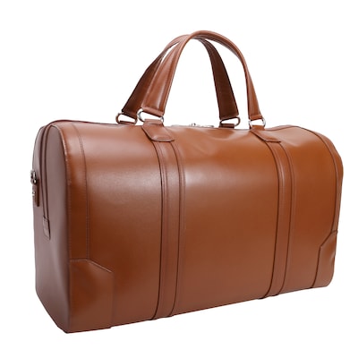 McKlein Carry-all Duffel, Kinzie, Top Grain Cowhide Leather, Brown (88194)