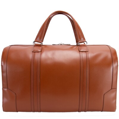 McKlein Carry-all Duffel, Kinzie, Top Grain Cowhide Leather, Brown (88194)