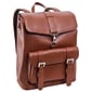 Mcklein Laptop Backpack, Hagen, Top Grain Cowhide Leather, Brown (88024)