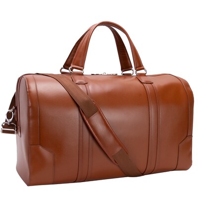 McKlein Carry-all Duffel, Kinzie, Top Grain Cowhide Leather, Brown (88194)