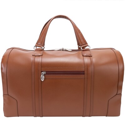 McKlein Carry-all Duffel, Kinzie, Top Grain Cowhide Leather, Brown (88194)