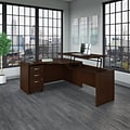 Bush Business Furniture Westfield 60W Right Hand 3 Position Sit to Stand L Desk w/ File Cabinet, Mo