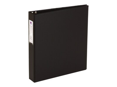 Avery 1 1/2 3-Ring Non-View Binders, Matte Black (04401)